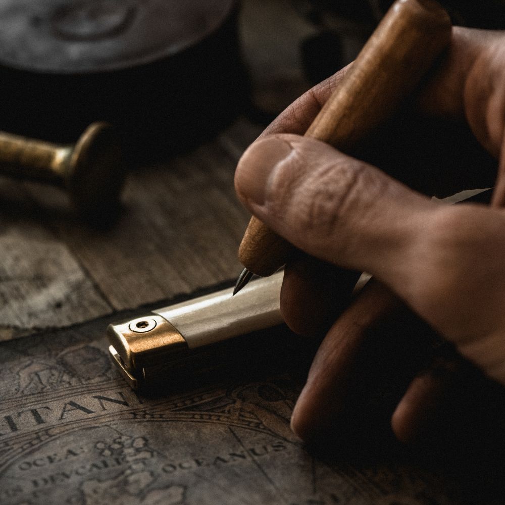 The Blank Canvas Scrimshaw Henry with its ink and needle