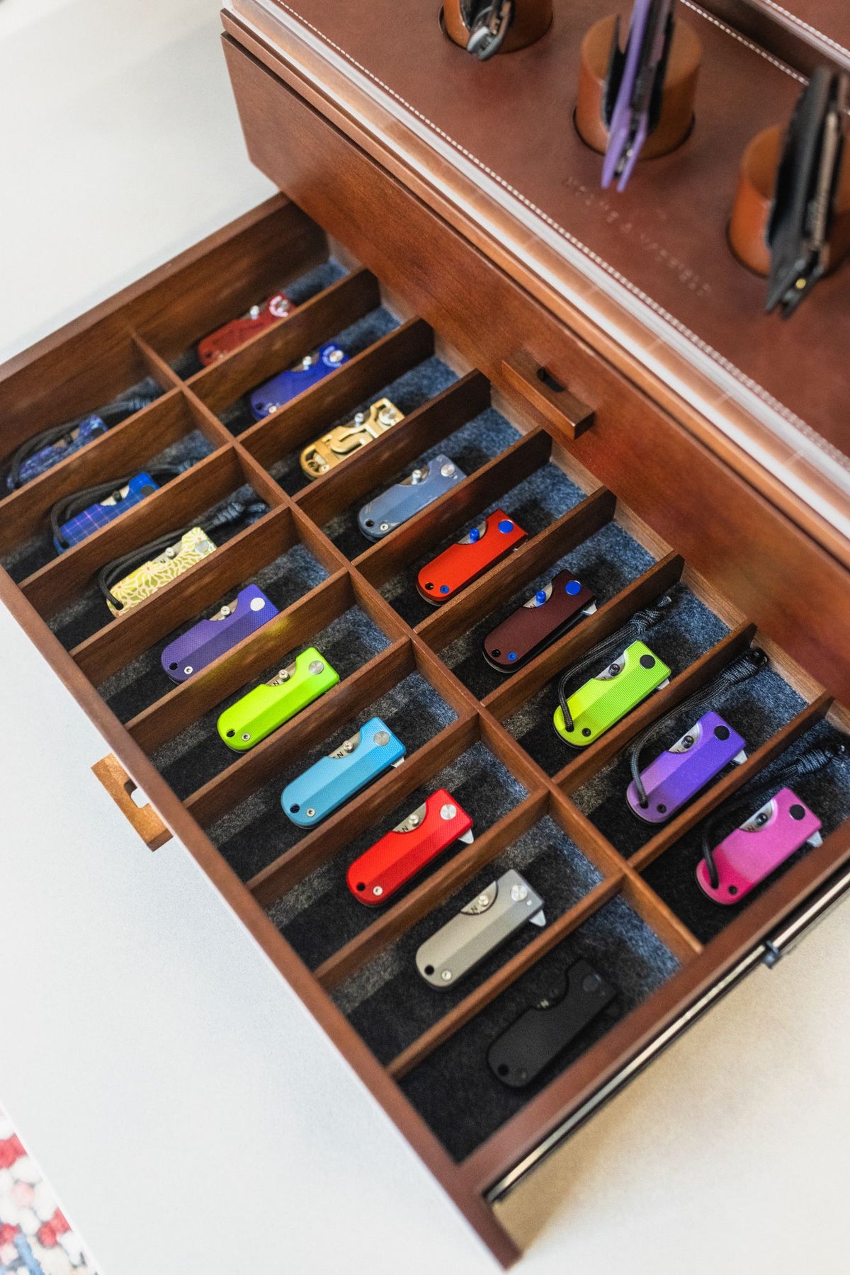 A drawer of the Armada case filled with Microblades in every colour