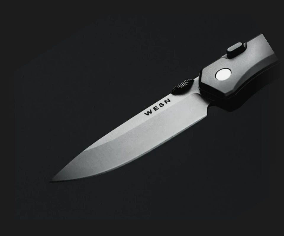 The titanium WESN BOK with its satin-finished blade