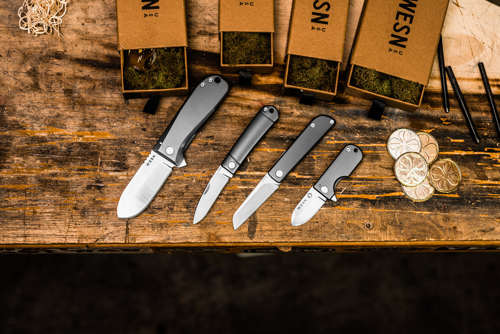 The WESN Titanium EDC Pocket Knife Collection